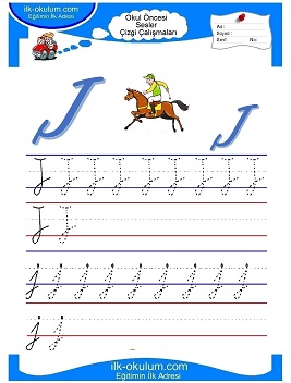 Çocuklar İçin Sesler Çizgi Çalışmaları Çalışma Sayfaları 